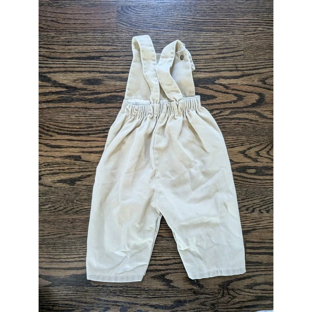 Vintage 70s Soft baby Boy Girl Overalls Pants Size 6-12 Months Biltmore Made USA